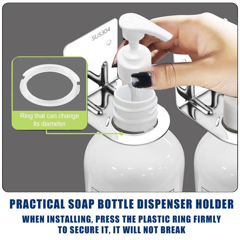 500ml Bathroom Soap Dispenser Bottle Shampoo Shower Gel Refillable Bottle Travel Storage Bottle Transparent Lotion Bottles with Labels
