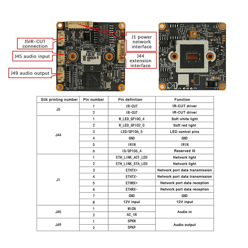 4Mp H.265 Black Light Full Color Gh4 Hd Surveillance Camera Network Module Chips