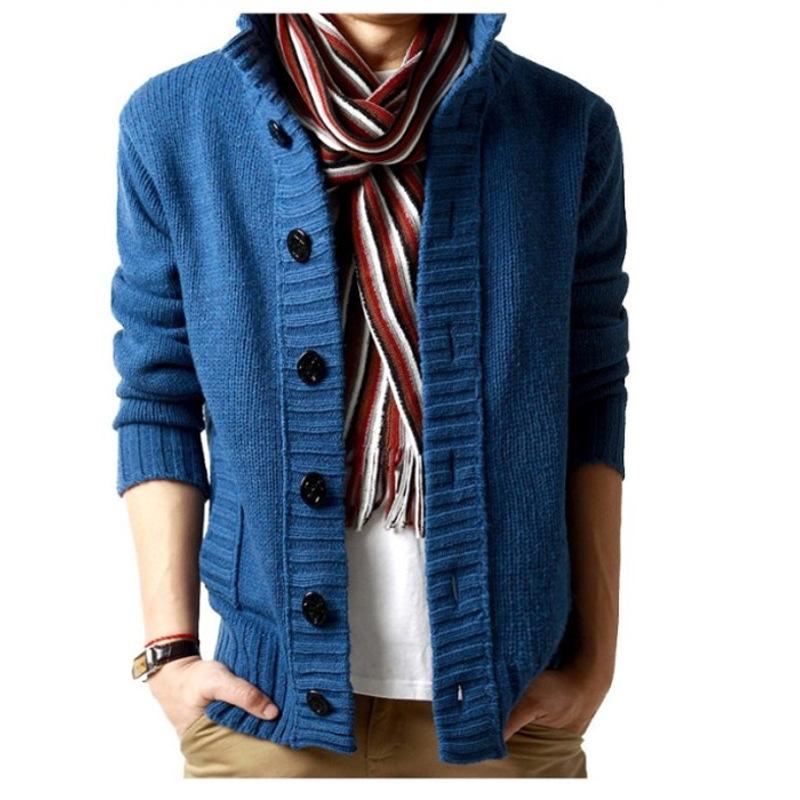 New Autumn And Winter Thick Warm Sweater Slim Fit Men'S Sweater Men'S Multi-Color Pullover Knitted Sweater