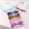 1/6pcs Rectangle Fashion Sunglasses Women Men Cute Candy Color Shades For Vacation Beach Party