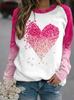 Maglia Sportiva con Stampa Farfalle Taglie Forti Manica Lunga Girocollo Pullover Abbigliamento Taglie Forti Donna