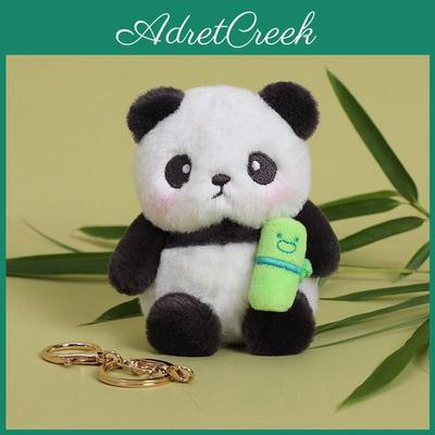 Panda Keychain Plush Toy With Magnetic Circles For Backpack Decor And Gift For Girls