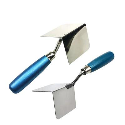 2Pc Drywall Corner Tool Outside / Inside Corner Knife 8x6cm Stainless Steel Corner Trowel for Drywall Gyprock Plasterboard