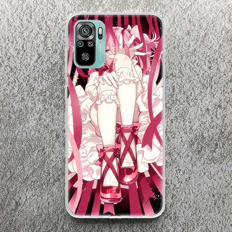 Madoka Magica Anime Print Soft Case for Xiaomi Redmi 14C 13C 12C 13 12 Phone Shell 10C 10A 10 9A 9C 9T 9 8A 8 7A 7 6A 6 Pro
