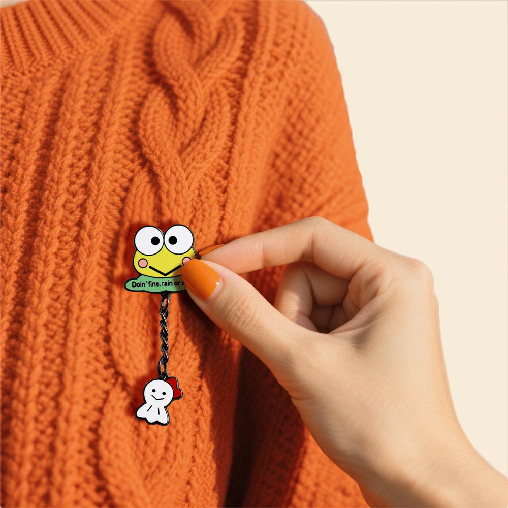 Anime Big-Eyed Frog Ghost Brooch & Enamel Pin