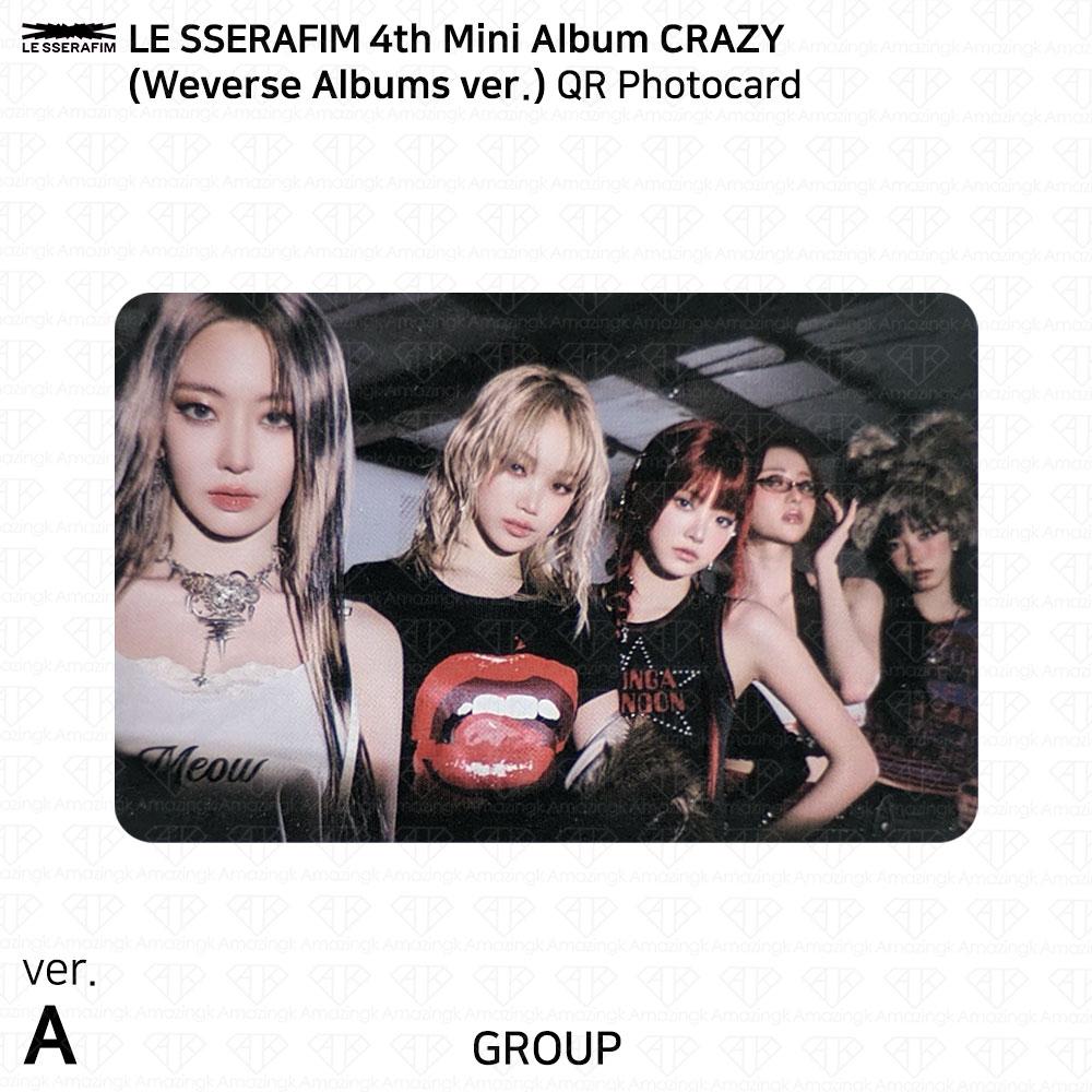 LE SSERAFIM 4to Mini Álbum CRAZY Weverse Álbumes Ver Foto Oficial QR KPOP