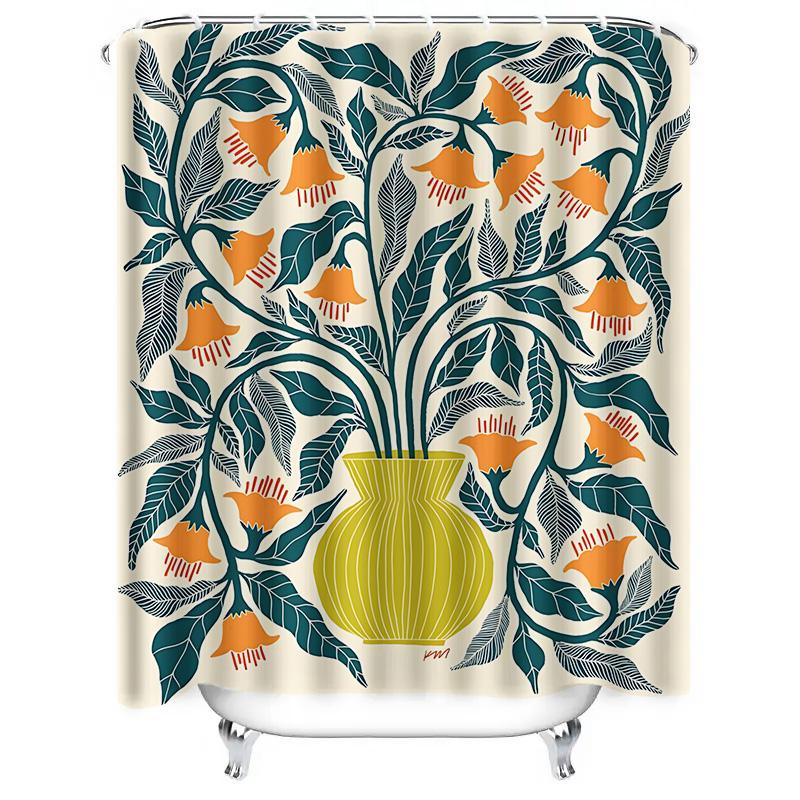 

Elegant Floral Bouquet Shower Curtain for a Touch of Nature Bathroom Eco-Friendly Fabric Non-Toxic Spring Home Decor 90X180cm(35x70in)