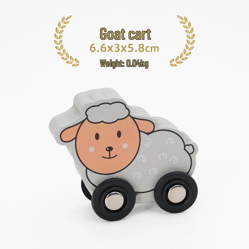 Leku Wooden Train Accessories: Cute Animal, Car, Ship, Spaceship - Compatible with Thomas the Train