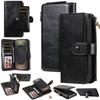 For Samsung Galaxy S25 Ultra Phone Case PU Leather Zipper Wallet Detachable Cover