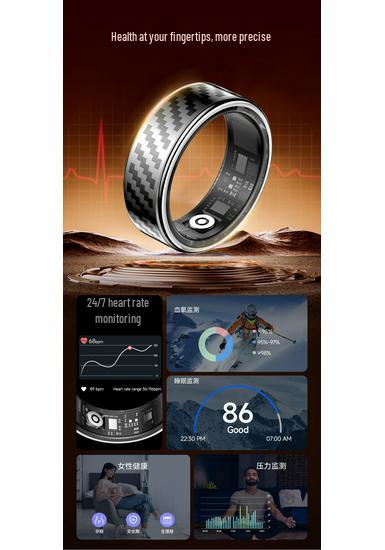 Smart Ring: Heart Rate, Blood Oxygen, Blood Pressure, Sleep Tracker, Pedometer, Sports, Bluetooth Call Reminder