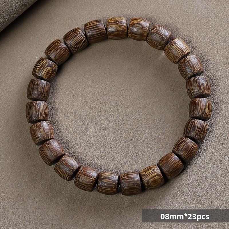 Nha Trang Bai Qinan Agarwood 20 Bracelet, Submerged Old Material Wenwan Men's and Women's Single Circle Buddha Beads, Bracelet