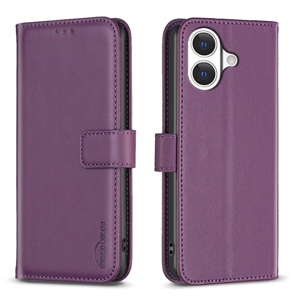 For iPhone 17 Phone Case BINFEN COLOR BF17 Wallet Folio Flip Leather Cover