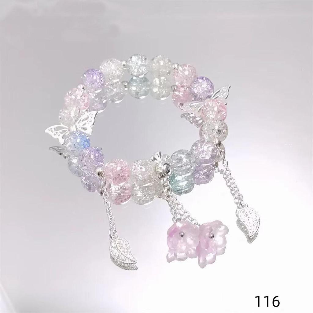 Mori Style Mermaid Crystal Bracelet - Sweet, Versatile Design for Women, Students, and Best Friends.