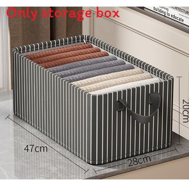 Home Storage Organizer With Foldable Fabric Bin For Clothing And Accessories