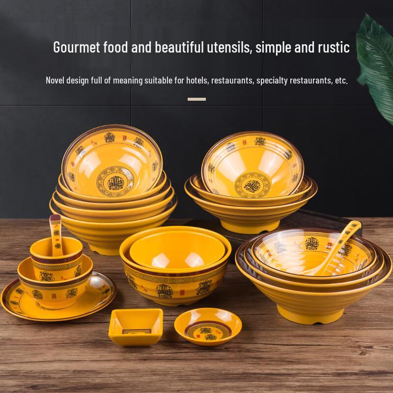 Maidekai A5 Food Grade Melamine 6-inch Soup Bowls (10-Pack)