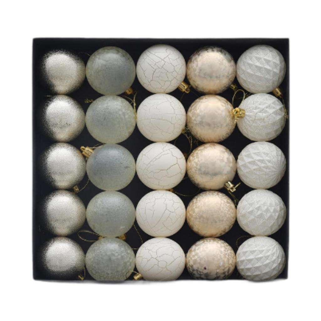 25x Hanging Balls Christmas Tree Decorations Balls Shatterproof DIY Christmas Ball Ornaments for Party Home Tree Decorations