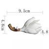 Handmade Magnolia Ceramic Sculpture with Incense Holder Zen Tea Table Decor for Study Room Garden and Gift Idea