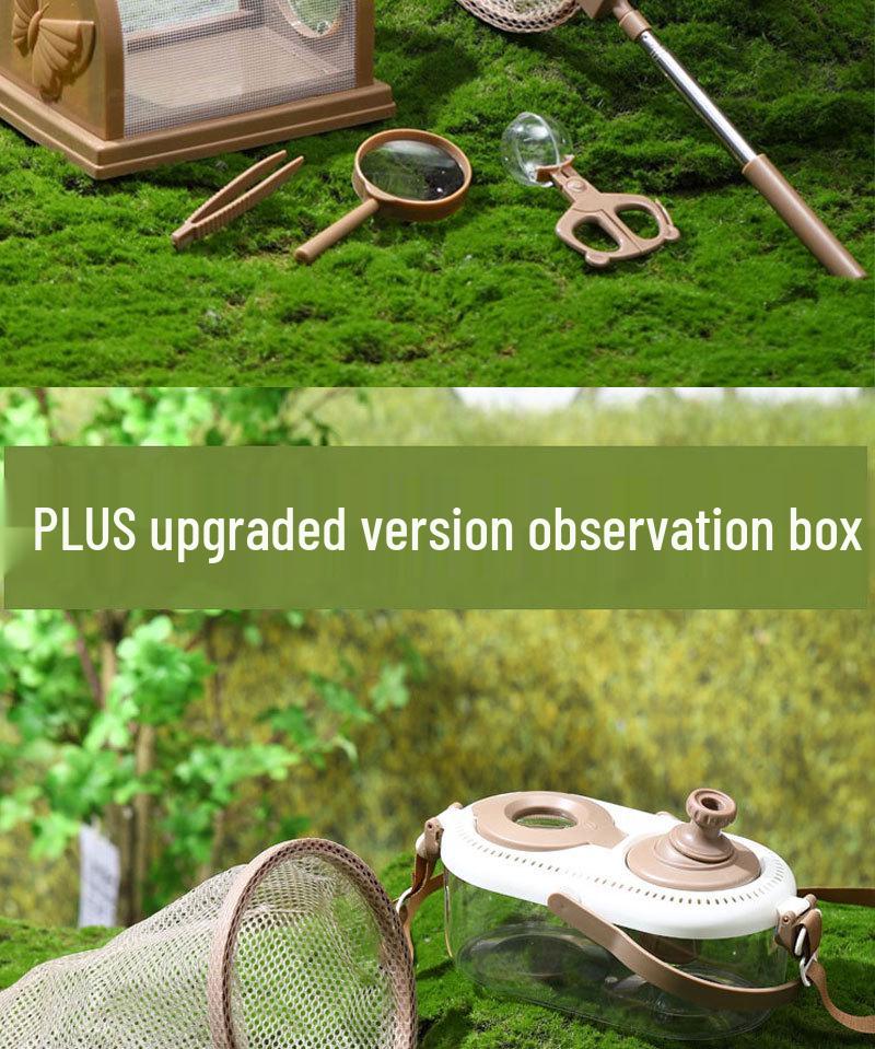 Children's Outdoor Exploration Bug Catching Kit with Net and Observation Box