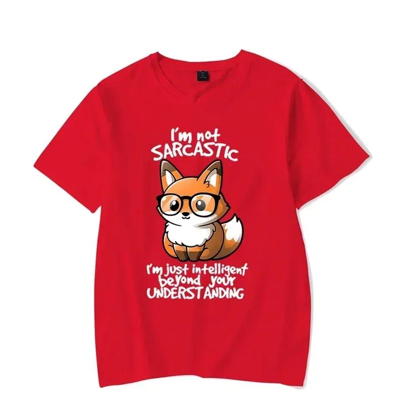 Beyond Your Understanding Im Not Sarcastic Im Just Smart Aesthetic ClothesShort Sleeved Harajuku Streetwear Casual Tops Tees S
