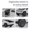 1:32 Tesla Pickup Police Car High Simulation Diecast Metal Alloy Model Car Sound Light Pull Back Collection Kids Toy Gifts