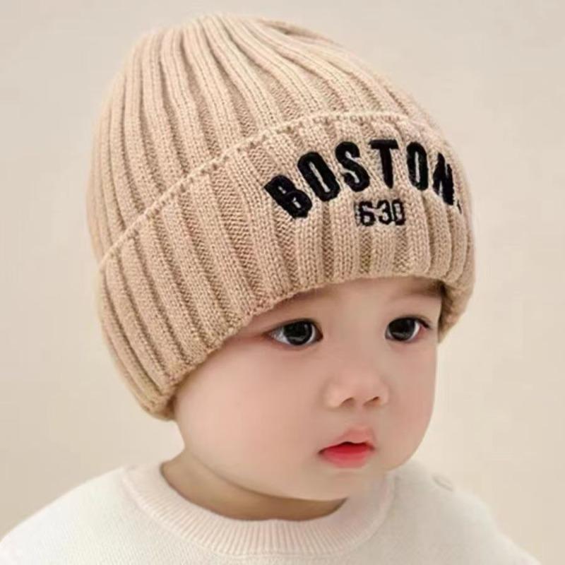 Baby hat new wool hat cute super cute boy and girl baby pullover hat autumn and winter children's knitted pullover hat