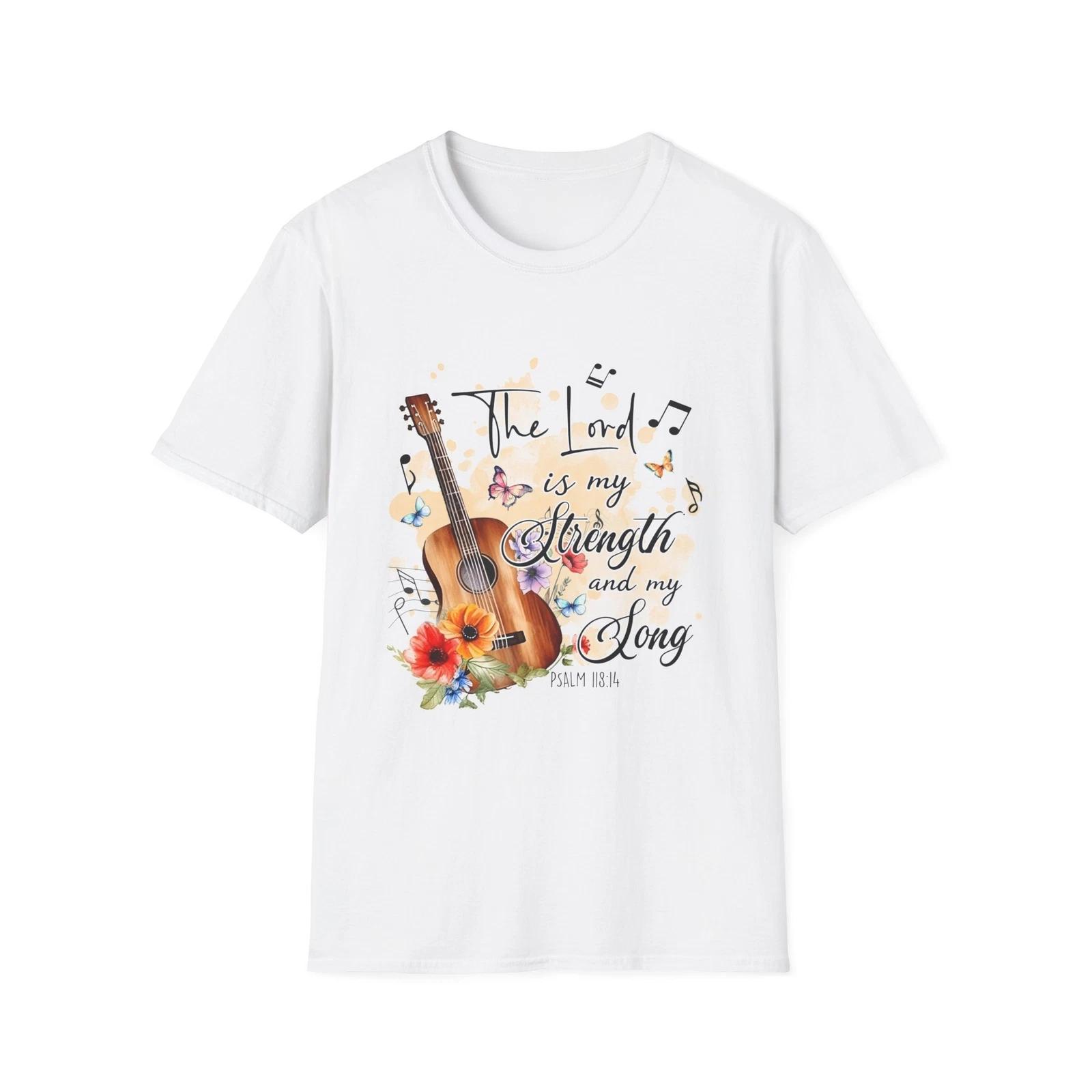 Inspirational Unisex T-Shirt - Faith, Strength, Love, Music, Gift M