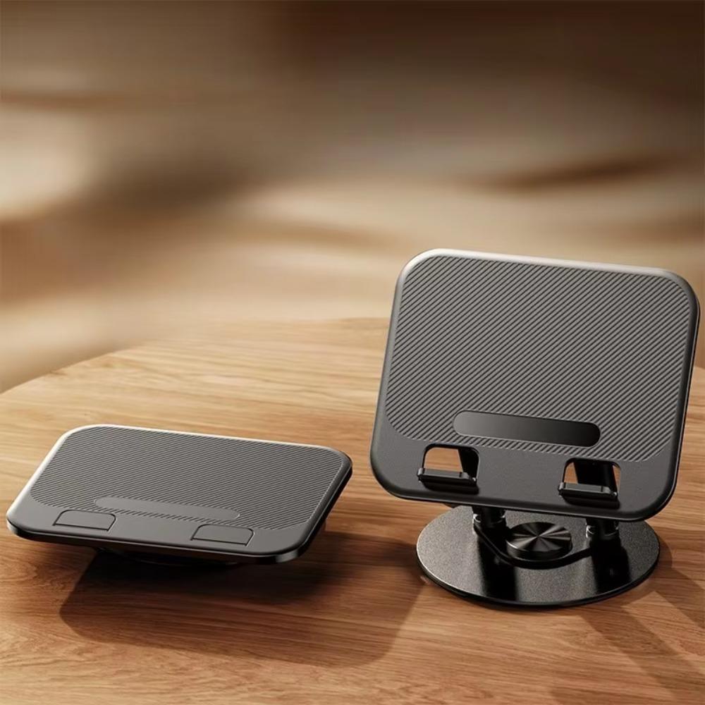 Height Adjustable 360° Rotation Notebook Stand Carbon Steel Foldable Storage Tablet Stand Non-slip Base Space-saving