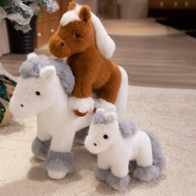 Little Pony Plush Toy Adorable Foal Stuffed Animal Doll Soft Realistic Horse Plushie Christmas Birthday Gifts for Children Friends Family