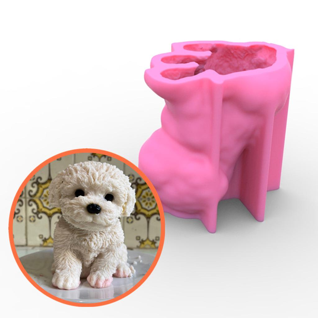 3D Large Dog Mold Resin Epoxy Crafts DIY Ornament Jewelry Candles Making Tool