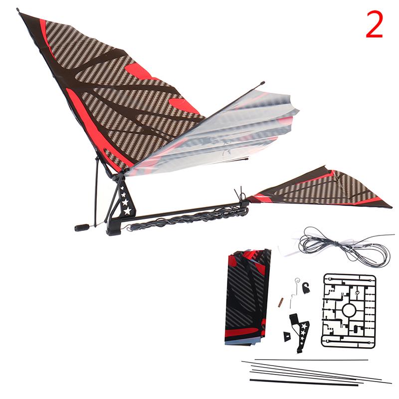 

18-дюймовый углеродное волокно имитирует сборку птиц с хлопающим крылом, игрушка-самолет 2#(Carbon Fiber)