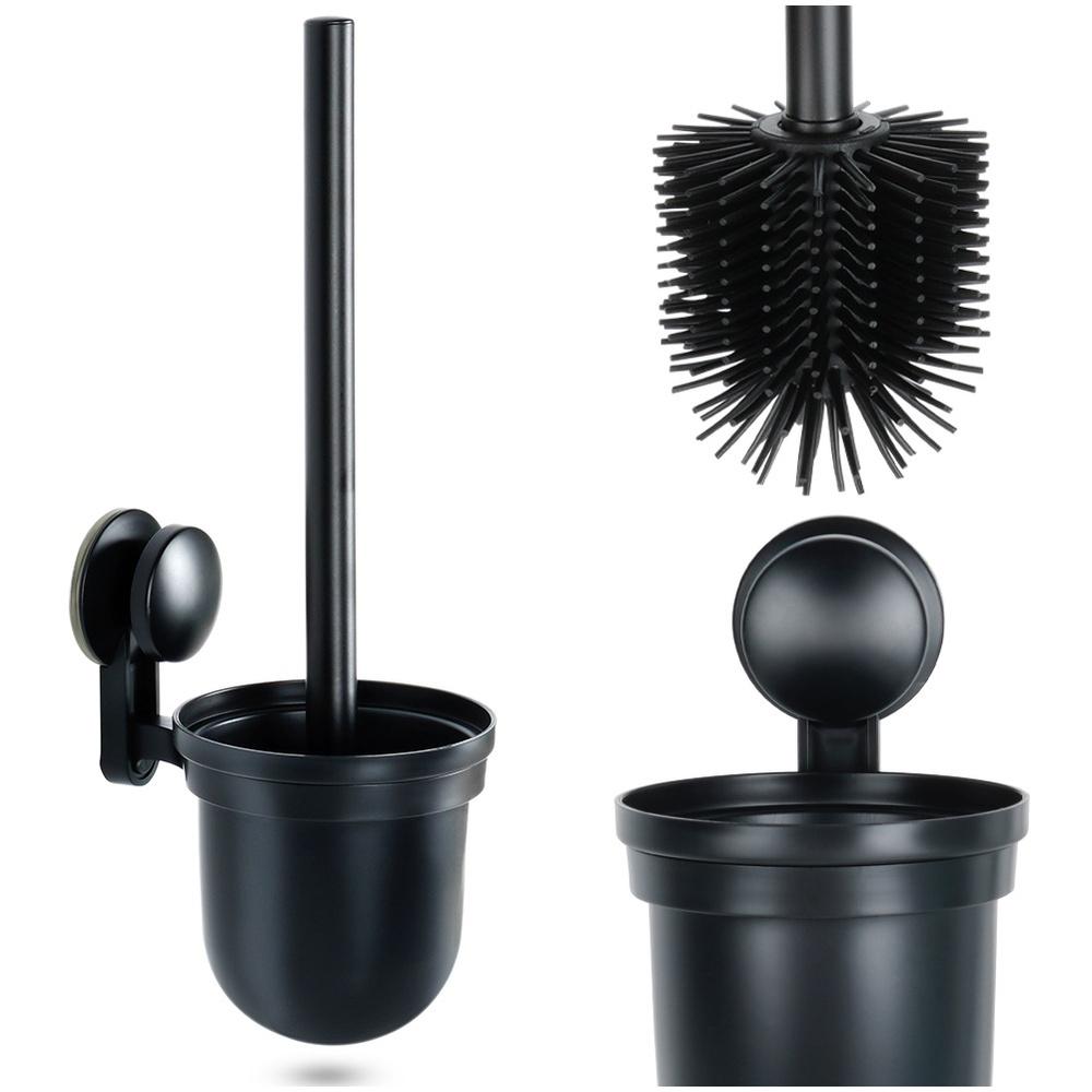 Silicone Toilet Brush for Bathroom, Wall-Mounted, Suction Cup
