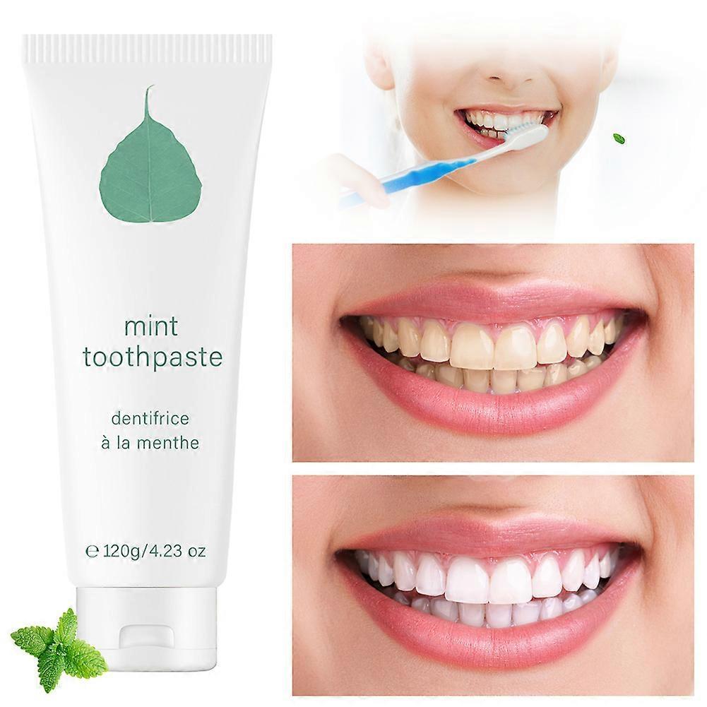 Organic Mint Toothpaste for Sensitive Teeth - Whitening, All-Natural, Fluoride-Free, Gentle Oral Care
