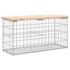 VidaXL Design Gabion Garden Bench 83x31.5x42cm Solid Pine Wood 834347