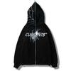 Y2K Hooded Zip-Up Sweatshirt With Rhinestone Embellishment Streetwear Oversized Womens Casual Hip Hop Jacket