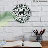 2D Flat, 1pc 7.87 X 7.87inch Pet Cat Warning Metal Aluminum Wall Art Sign | Unique Design, Easy To Hang, Durable, Long-lasting, Suitable for Home