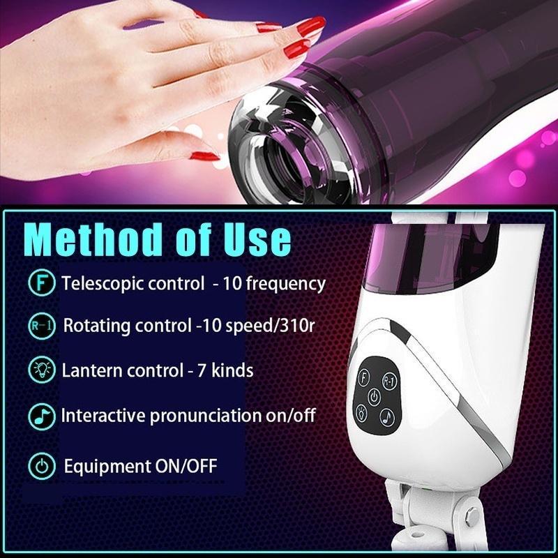 Automatic Intelligent Rotating Telescopic Pronunciation Airplane Cup Heating Sex Toys Masturbation Sex Toys Adult Products