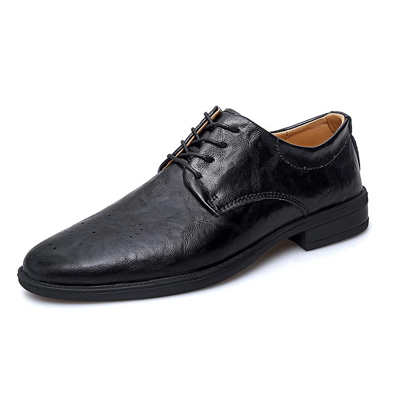 Genuine Leather Casual Shoes Classic Men's Oxford Shoes Leisure Walk Men Formal Dress Footwear New Versatile Male Business Shoes