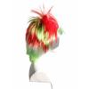 Red White Green Tricolor Mohawk Rock Spiky Wig Fluffy Upward Dynamic Layered Synthetic Party Cosplay