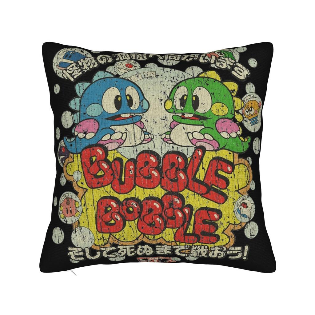 Bubbles Bobble Pillowcases Accessories Printed Cushion Cover Throw Pillow Cover Home Decorations Square Multi Size