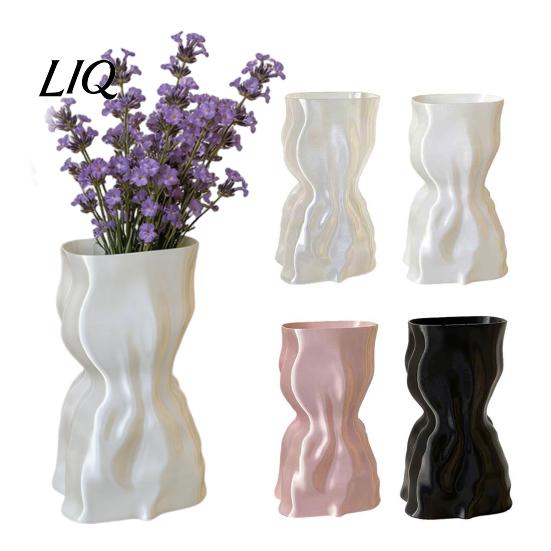 Elegant Housewarming Gift 3D Printed Flower Vase, Modern Minimalist Vase for Living Room Glass Plant Pot Bedroom Home Decor, Creative Floral