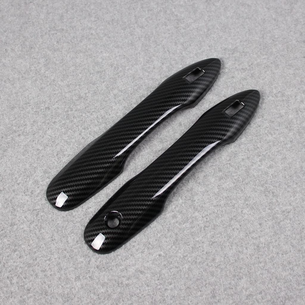 RUIQ Toyota Aqua MX Series Exclusive Exterior Outer Door Handle Cover Knob Full Cover Type Exclusively Designed for Toyota Aqua Carbon (Black Fiber)