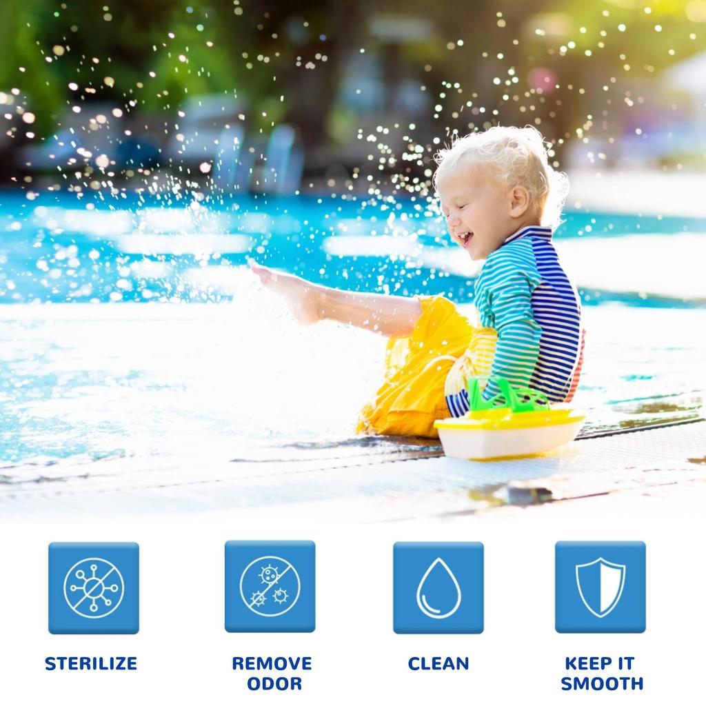 Pool Cleaning Tablets Pool Water Clarification Odor Removal Stains Multi-Purpose Cleaning Effervescent Tablets