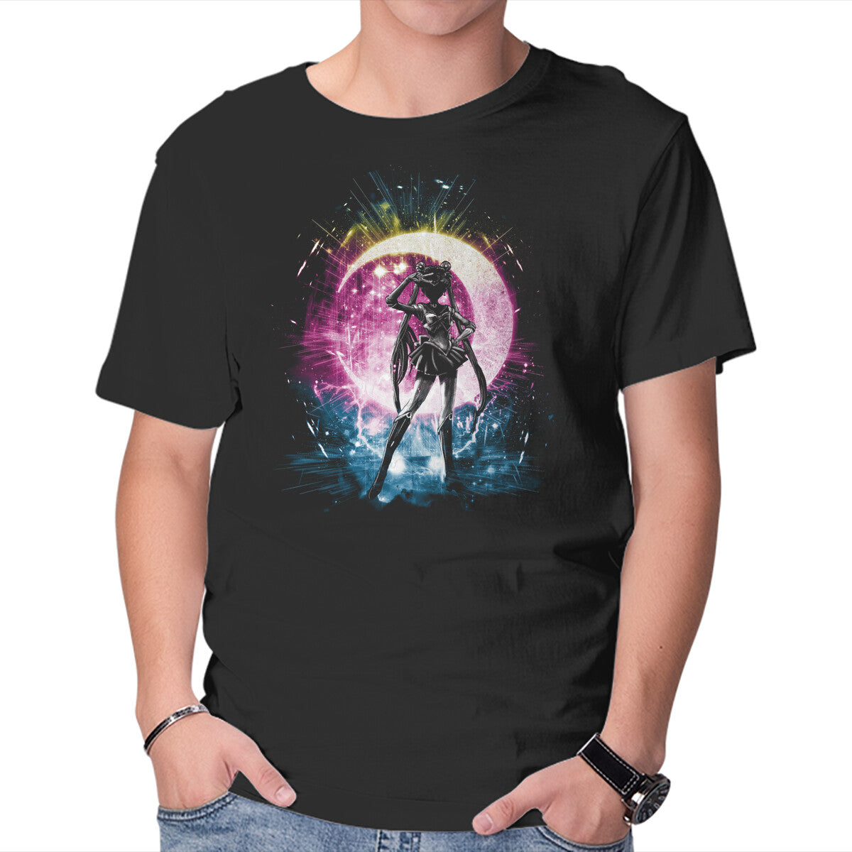 Unisex Crew Neck T-Shirt Sailor Storm Graphic Short Sleeve Casual Tee XL