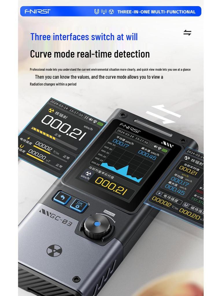 GC-03 Professional Electromagnetic Radiation Detector & Personal Dose Alarm Geiger Counter
