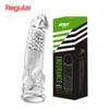 Crystal Condoms Penis For Men Couple Extender Sleeve Enlargement Silicone Condom
