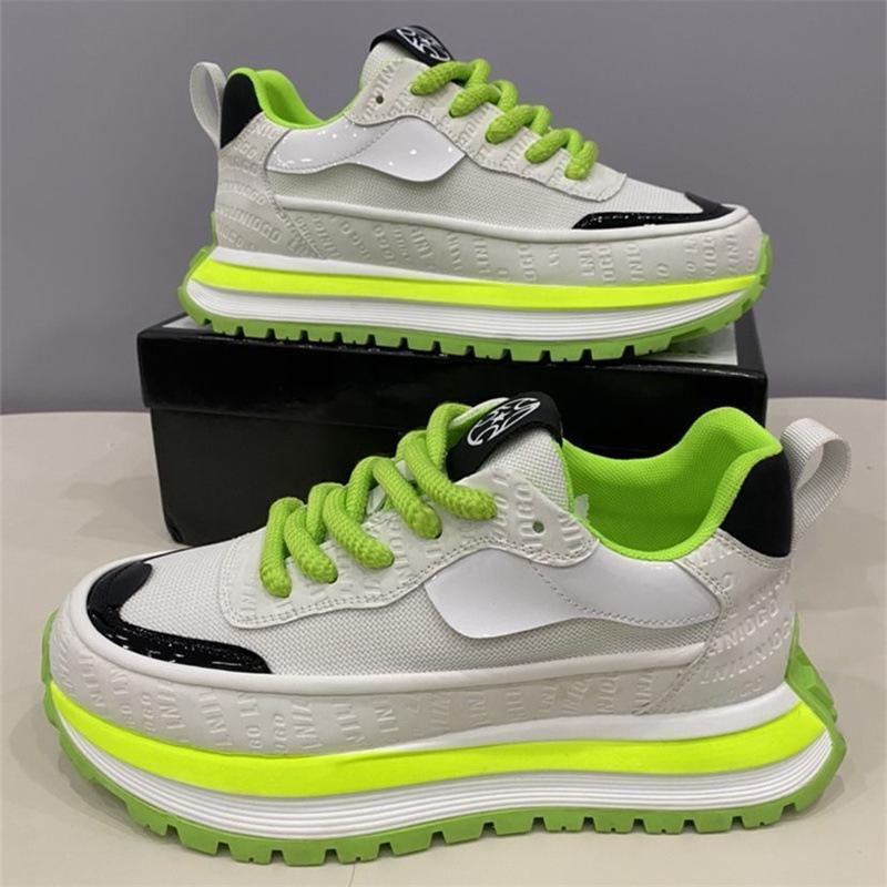 2025 Spring New Casual Sneakers Mens Simple Retro Platform Heightening Dad Shoes Comfortable Breathable Mens Casual Shoes