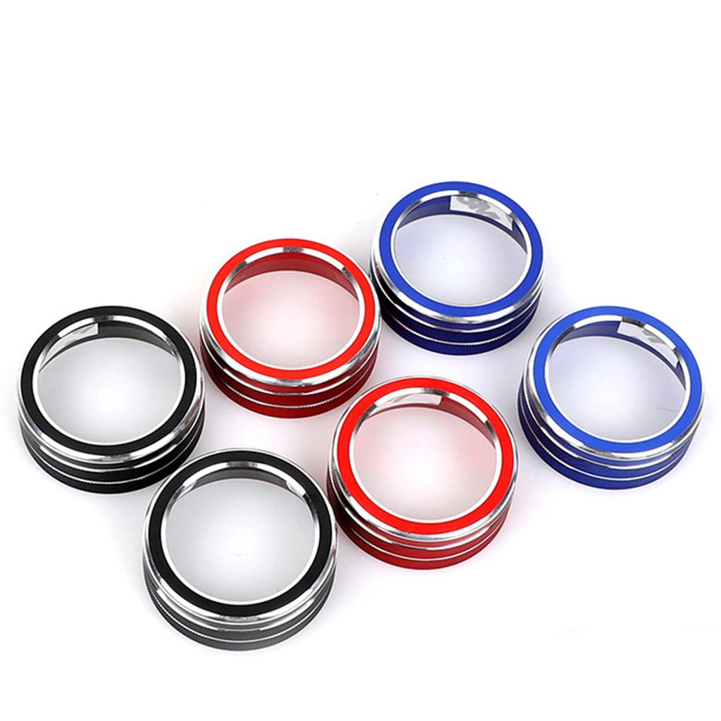 Aluminum Air Conditioner Knob Trim Air Conditioning Key Trim Air Conditioning Knob Covers Interior Decoration for Car