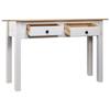 VidaXL Table console Blanc 110x40x72 cm Pin solide Gamme Panama 282681
