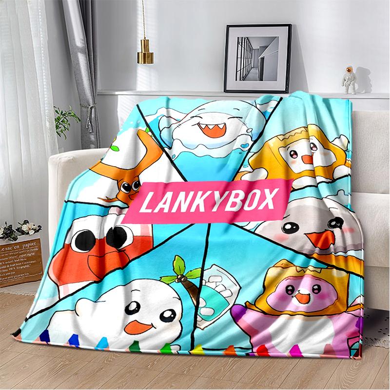 29 Style New Lankybox Boxy Foxy Rocky Cartoon Blanket,Soft Throw Blanket for Home Bedroom Bed Sofa Travel Picnic Cover Kid Gift