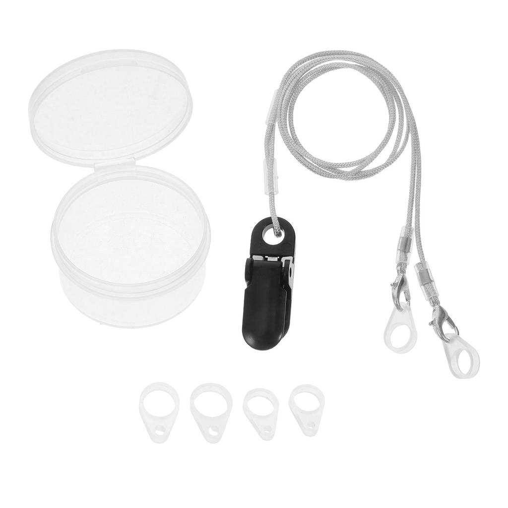 1Set Hearing Amplifier Secure String Lanyard Attachment Clip for Behind-The-Ear Devices Adjustable Comfortable Retention Cord